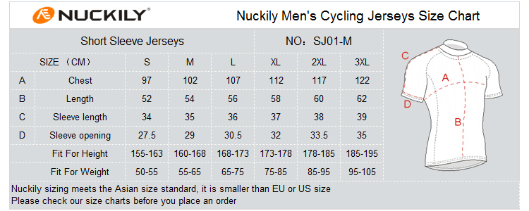 Asian Standard Size Chart